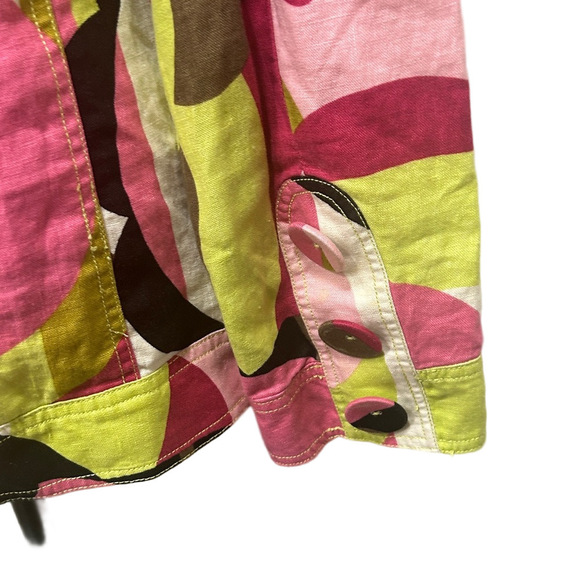 Focus 2000 Linen Colorblock Blazer Plus Size 24W - Picture 4 of 9